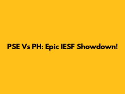 PSE Vs PH: Epic IESF Showdown!