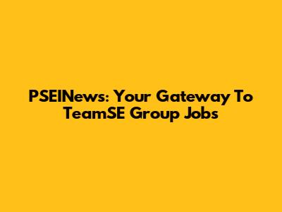 PSEINews: Your Gateway To TeamSE Group Jobs