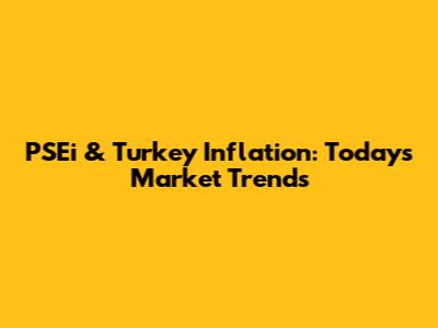 PSEi & Turkey Inflation: Today's Market Trends