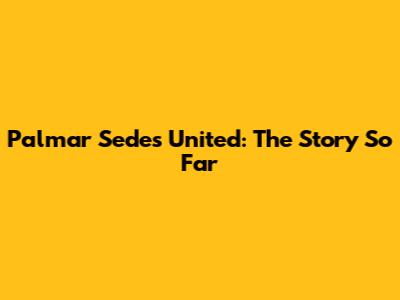 Palmar Sedes United: The Story So Far