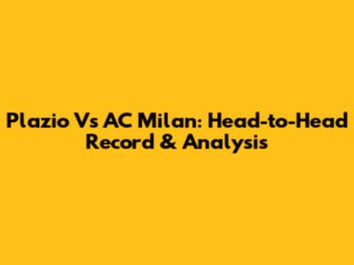 Plazio Vs AC Milan: Head-to-Head Record & Analysis