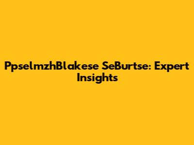 PpselmzhBlakese SeBurtse: Expert Insights