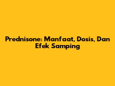 Prednisone: Manfaat, Dosis, Dan Efek Samping