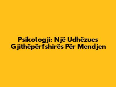 Psikologji: Një Udhëzues Gjithëpërfshirës Për Mendjen