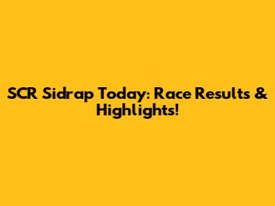 SCR Sidrap Today: Race Results & Highlights!