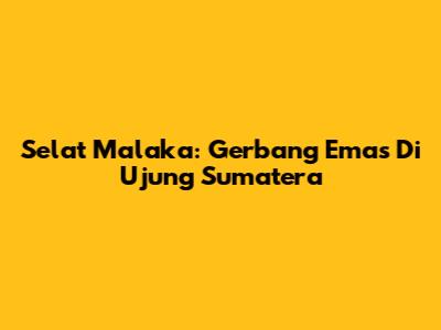 Selat Malaka: Gerbang Emas Di Ujung Sumatera