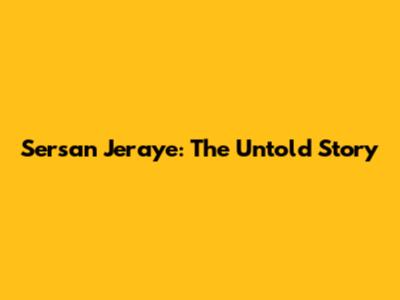 Sersan Jeraye: The Untold Story