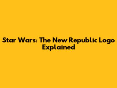 Star Wars: The New Republic Logo Explained
