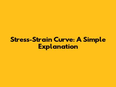 Stress-Strain Curve: A Simple Explanation