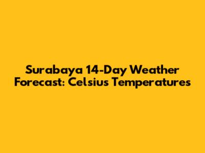 Surabaya 14-Day Weather Forecast: Celsius Temperatures