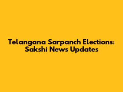 Telangana Sarpanch Elections: Sakshi News Updates