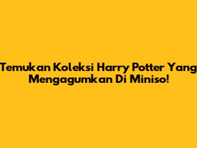 Temukan Koleksi Harry Potter Yang Mengagumkan Di Miniso!