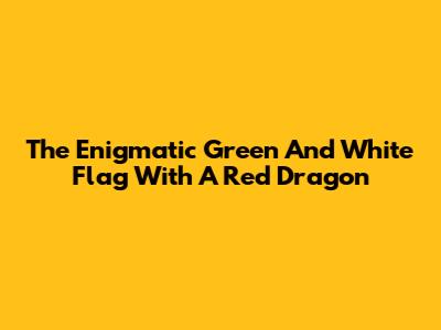 The Enigmatic Green And White Flag With A Red Dragon