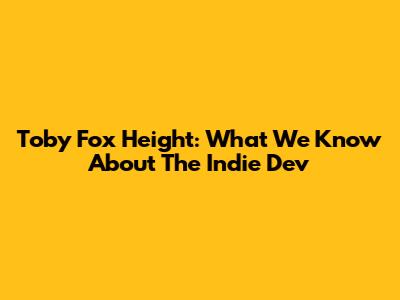 Toby Fox Height: What We Know About The Indie Dev