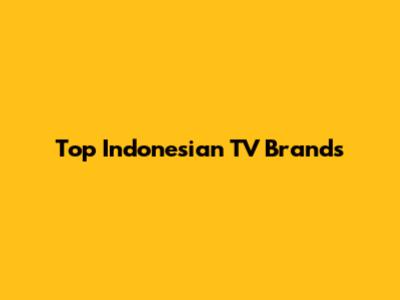 Top Indonesian TV Brands
