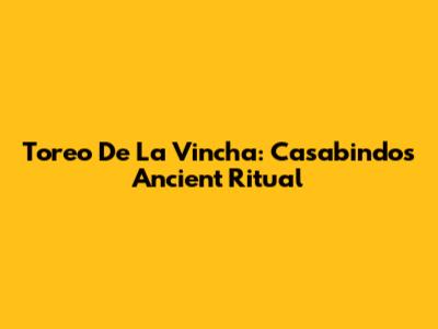 Toreo De La Vincha: Casabindo's Ancient Ritual