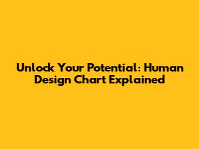 Unlock Your Potential: Human Design Chart Explained