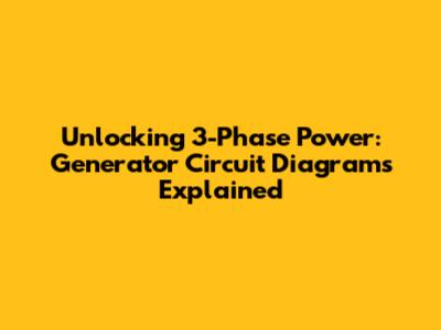 Unlocking 3-Phase Power: Generator Circuit Diagrams Explained