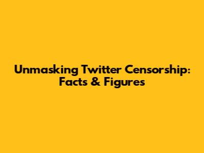 Unmasking Twitter Censorship: Facts & Figures
