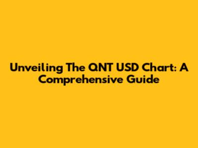Unveiling The QNT USD Chart: A Comprehensive Guide