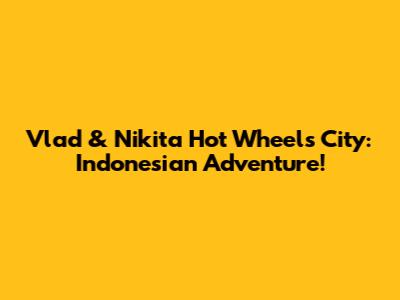 Vlad & Nikita Hot Wheels City: Indonesian Adventure!