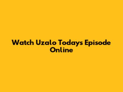 Watch Uzalo Today's Episode Online