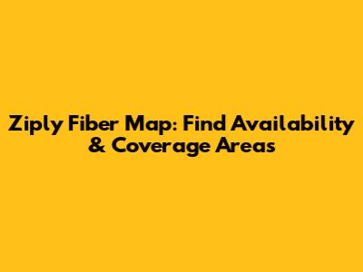 Ziply Fiber Map: Find Availability & Coverage Areas