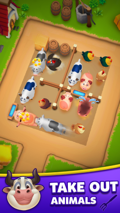 animal farm jam, traffic jam in the farm, happy farm simulation, harvest town simulation, help farm animal and village, idle farm jam unblock animal